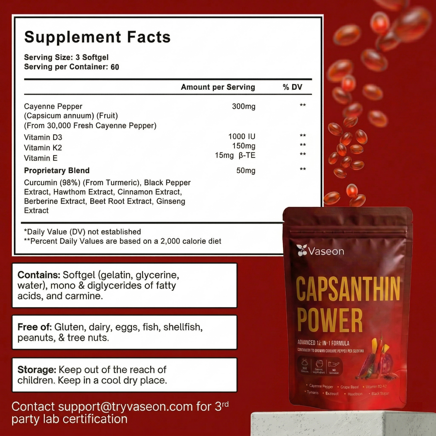 Vaseon Capsanthin Power Capsules
